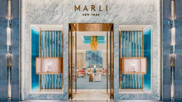 View of MARLI New York gold shop in Dubai