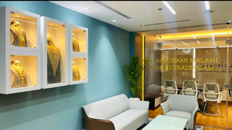 View of Aboobakr Malahi Gold Trading gold shop in Dubai
