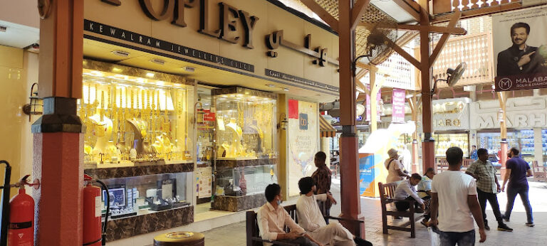 View of Popley Kewalram Jewellers LLC gold shop in Dubai